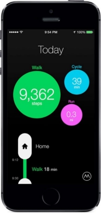 「Moves」アプリの画面