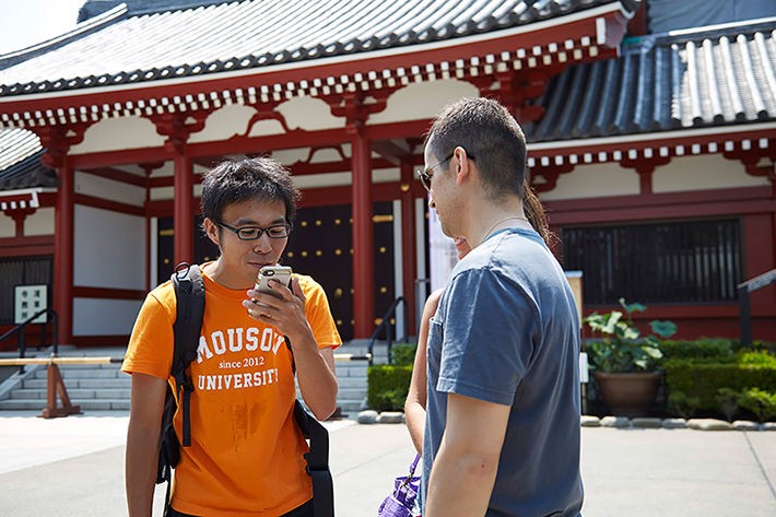 日本語で話して、