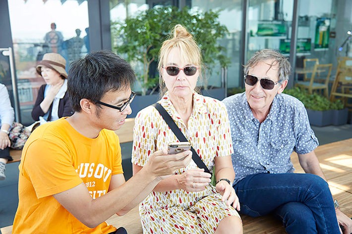 話しかけました!