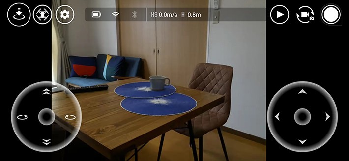 Telloのアプリ画面