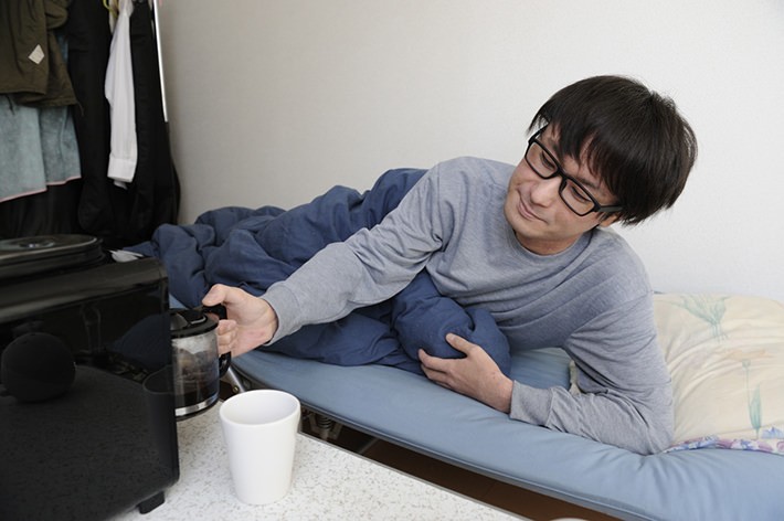 ベッドから出ないモーニングルーティン