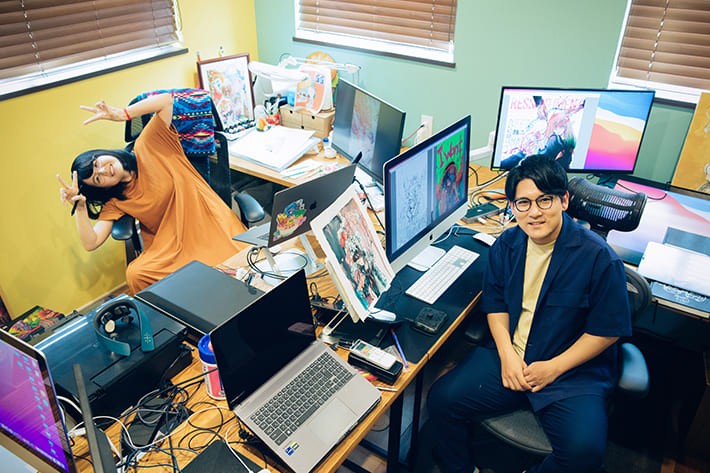 なつめさんちのお二人と作業部屋