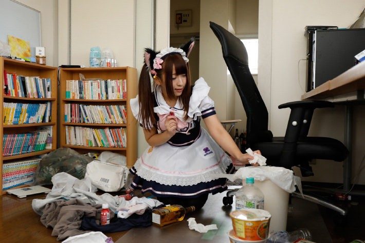 ゴミを捨ててもらう