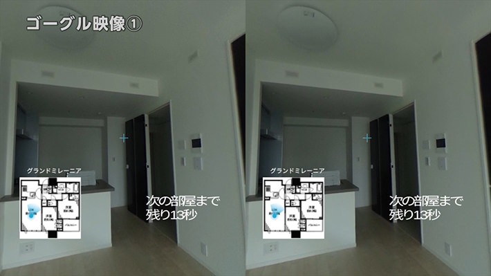 とにかくカンタン。専用ゴーグルを着ければお部屋にワープ