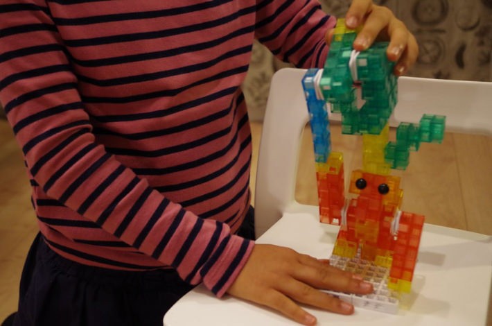 「がくしゅうコース」の手引きに従って作成した「おサルさん」(9歳児作)