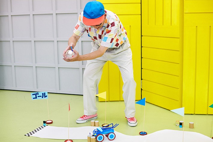 MESHをコース上に配置してレーススタート!