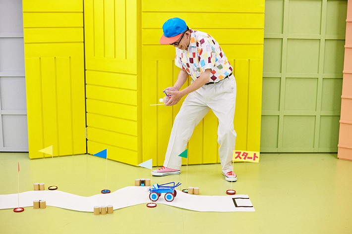 MESHをコース上に配置してレーススタート!