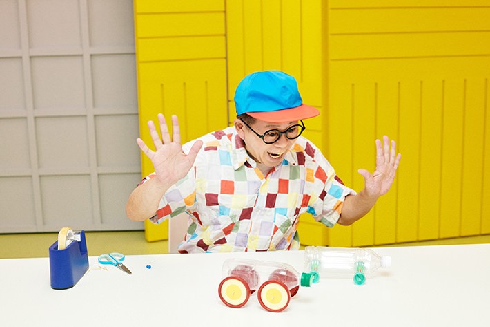 (5)ペットボトルのキャップもタイヤに!