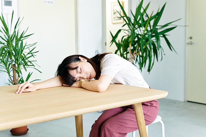 気持ち良さそうに眠る藤原さん