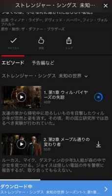 Netflix ダウンロード手順