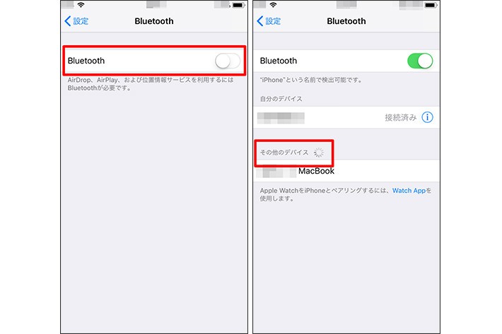 938418800 iPhoneのBluetooth設定の説明図