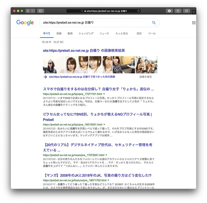 特定のサイト内を検索する