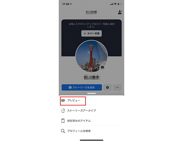 自分のプロフィールがどのように見えるか確認する