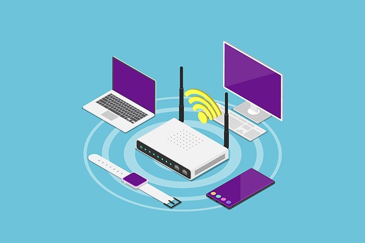 Wi-Fiによって繋がるさまざまなデバイスのイメージ