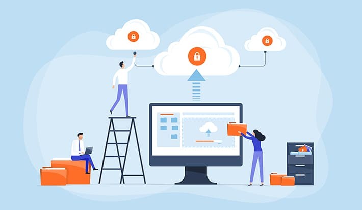 クラウドサービスを使うユーザーのイメージ