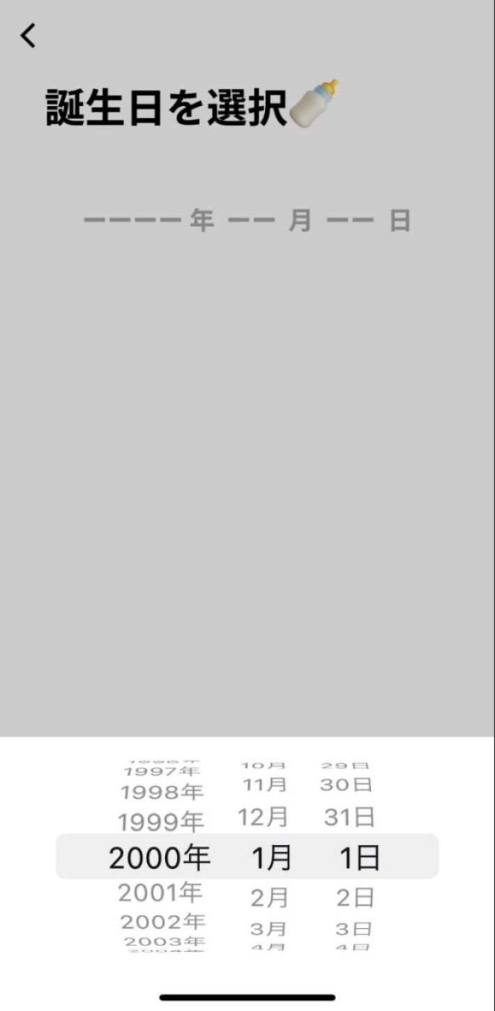 「生年月日」を入力