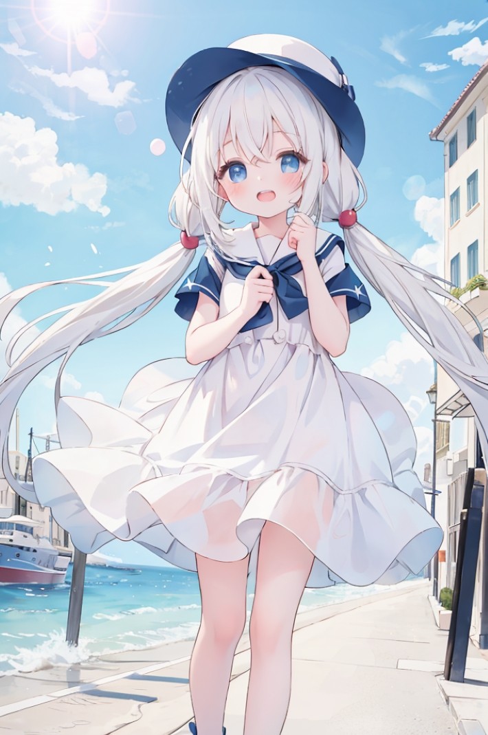 イラストに「Polygon」というLoRAを加える