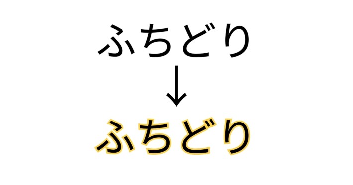 文字をふちどる